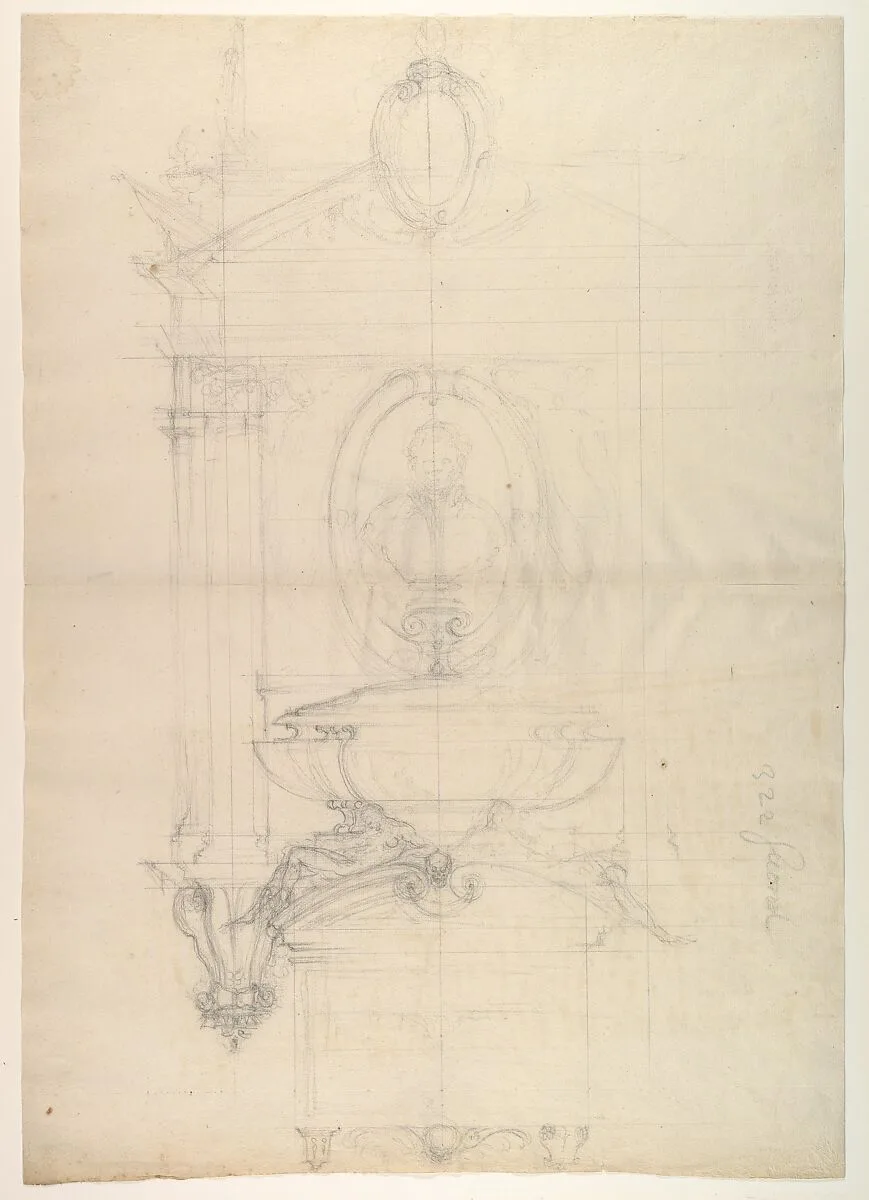 Design for the Tomb of Christophe de Thou (d. 1582) — Jacques Androuet Du Cerceau|Anonymous, French, 16th century|Barthélemy Prieur