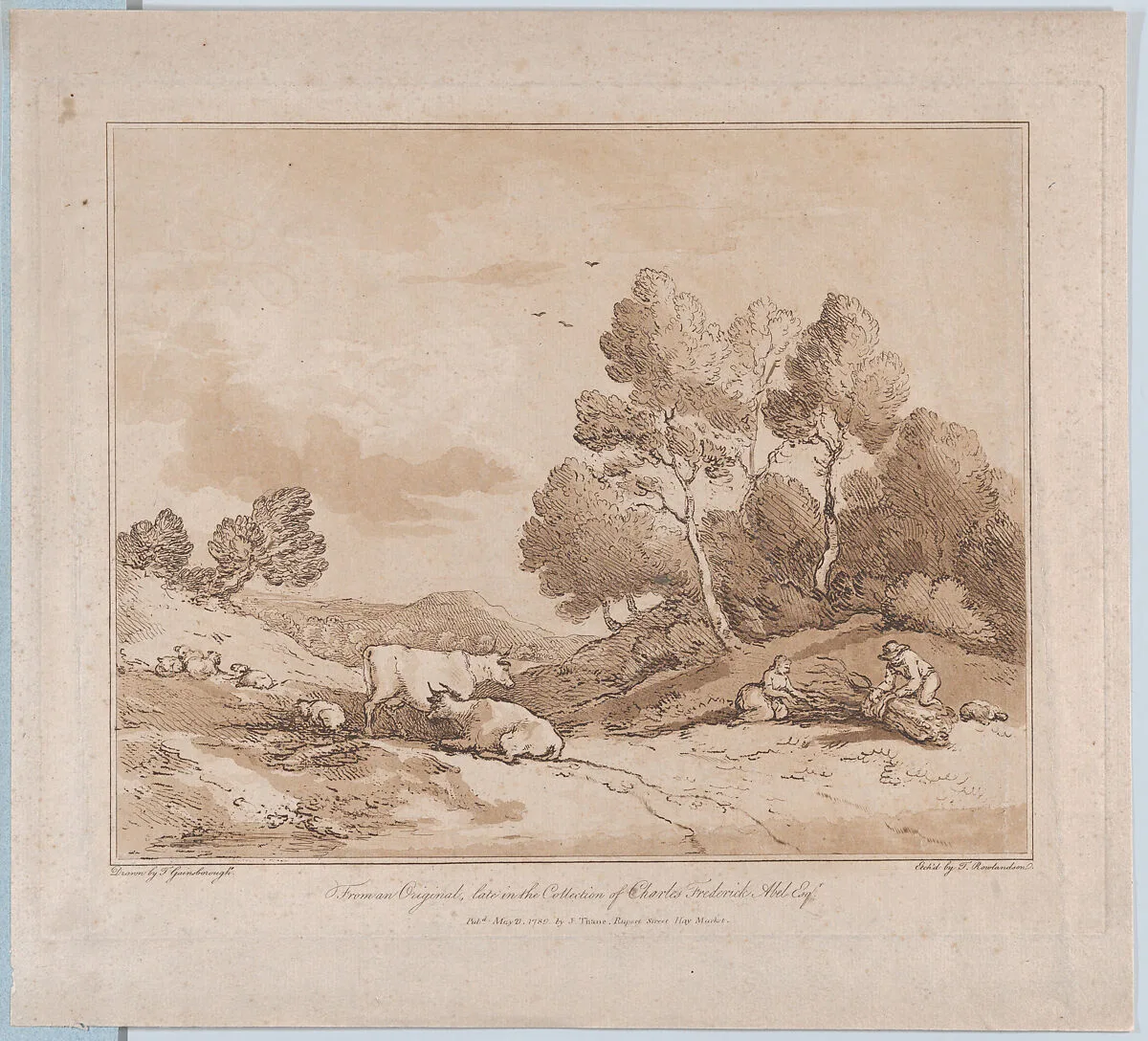 Landscape with Figures Binding a Bundle of Wood — Thomas Gainsborough|John Thane|Thomas Rowlandson|Carl Friedrich Abel