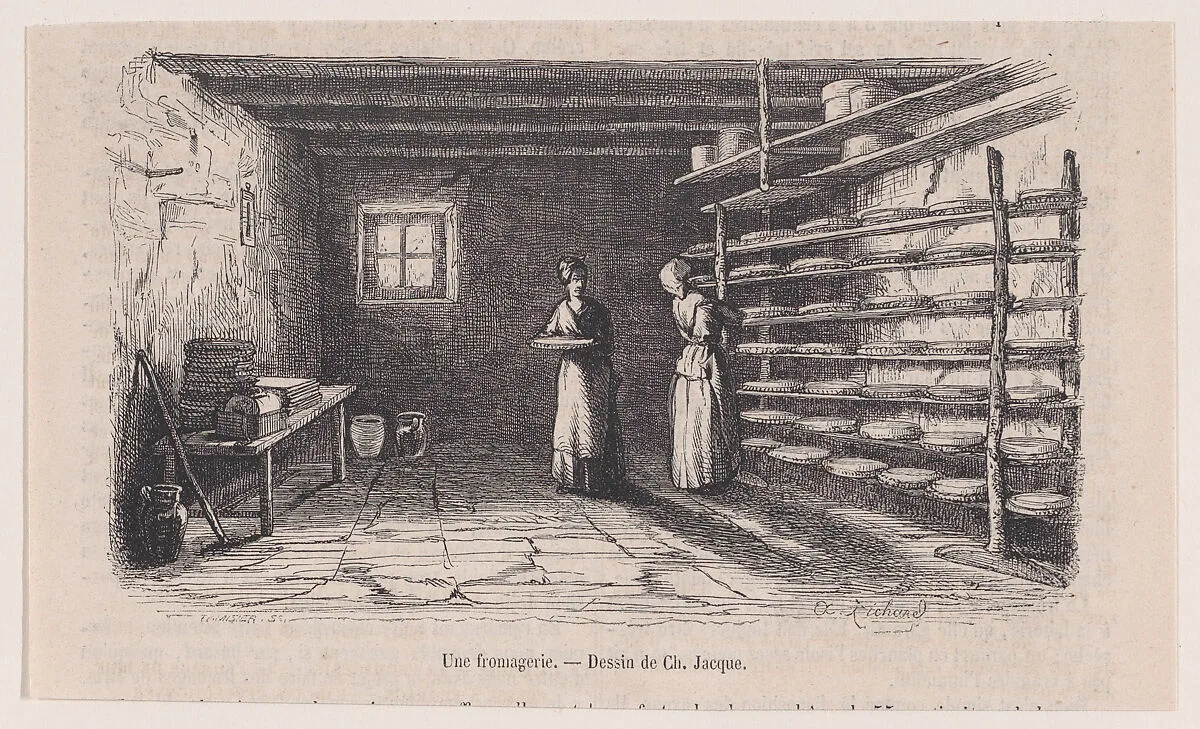 A Dairy, from "Le Magasin Pittoresque" — Charles Tamisier|Charles Jacque