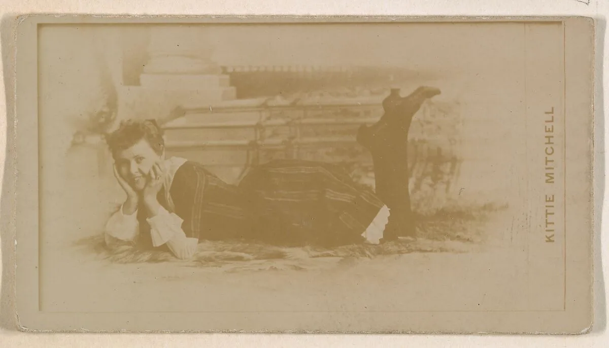 Kittie Mitchell, from the Actresses series (N245) issued by Kinney Brothers to promote Sweet Caporal Cigarettes — Kinney Brothers Tobacco Company