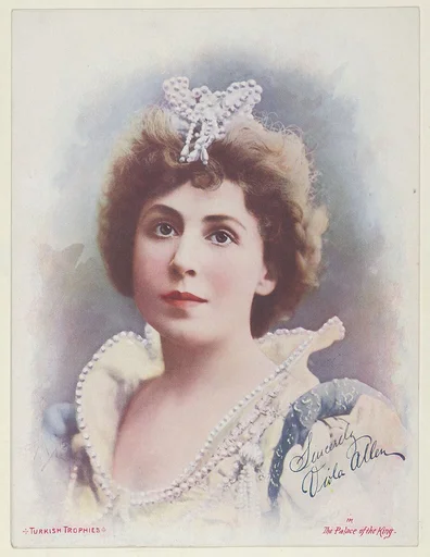 Viola Allen in The Palace of the King, from the Actresses series (T1), distributed by the American Tobacco Co. to promote Turkish Trophies Cigarettes