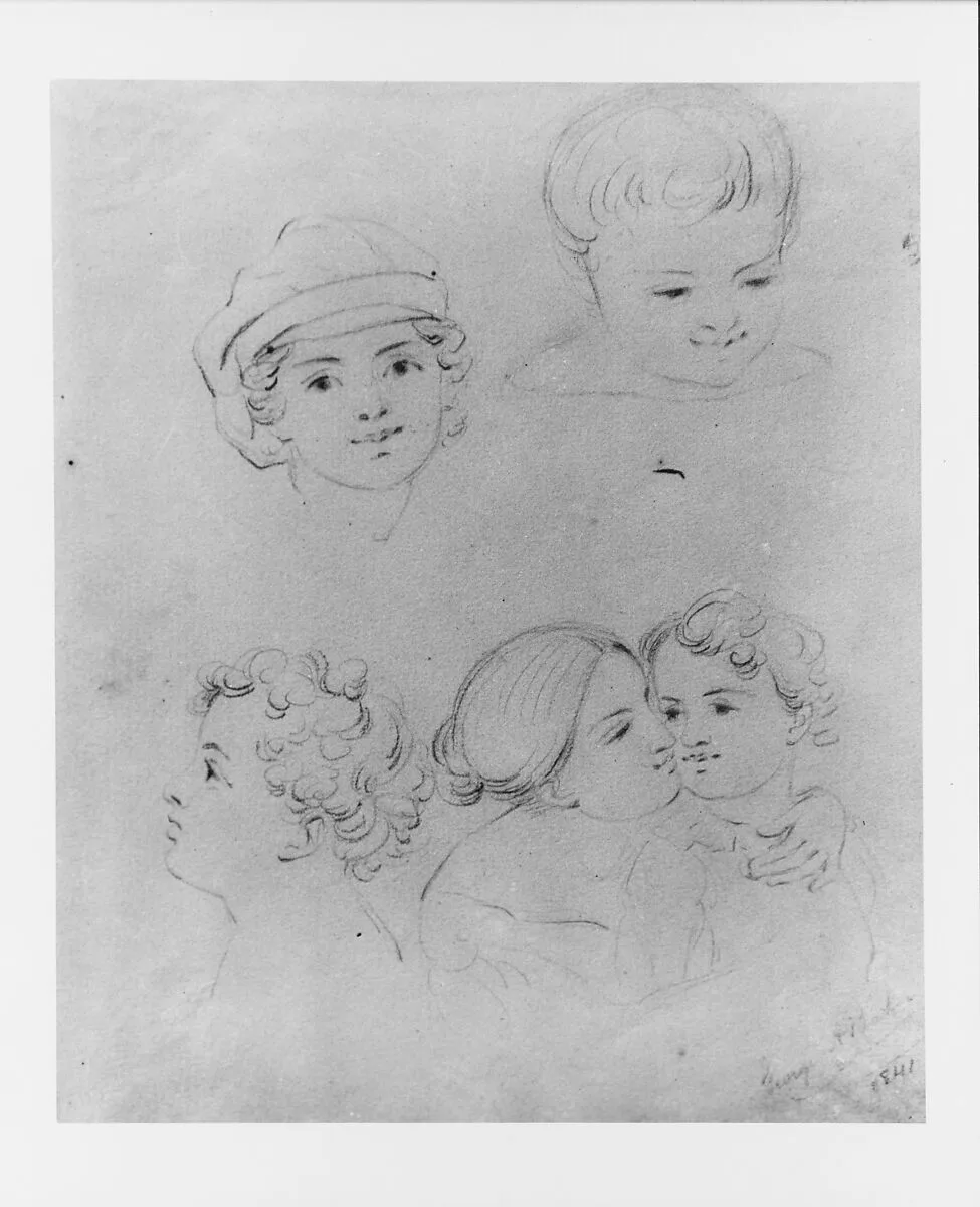 Sketches of Heads (from McGuire Scrapbook) — George Augustus Baker Jr.