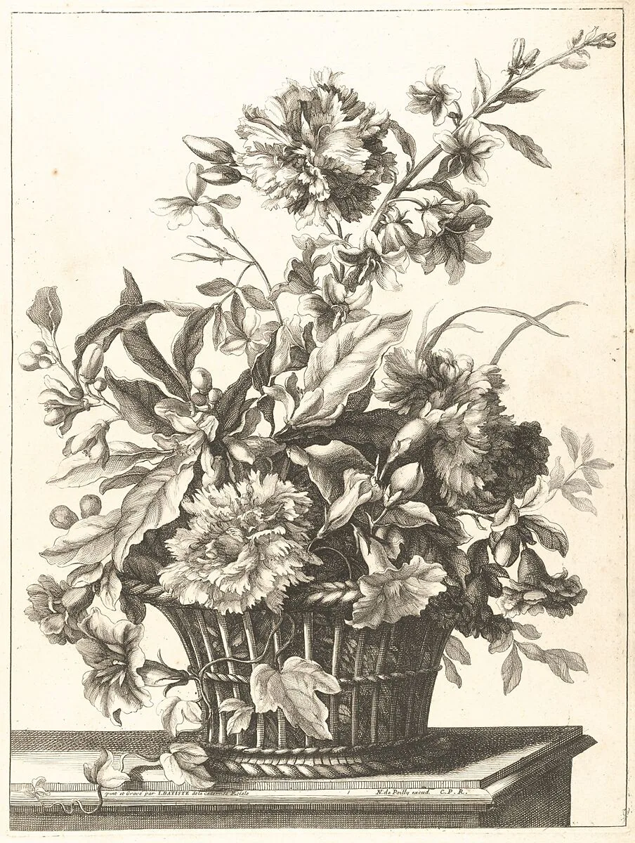 Upright Baskets of Flowers — Jean-Baptiste Monnoyer|Nicolas de Poilly