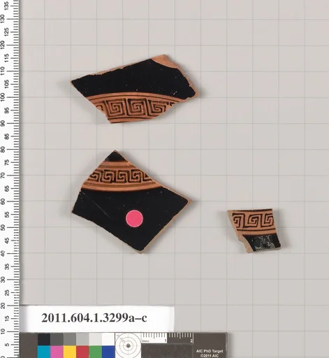 Terracotta fragments of kylikes (drinking cups)