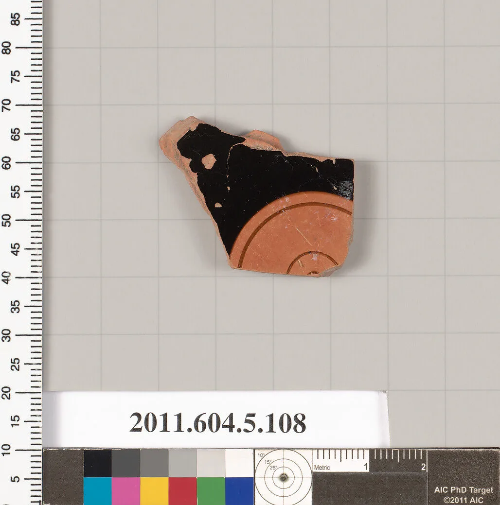 Terracotta fragment of a stemless kylix (drinking cup) — Unknown