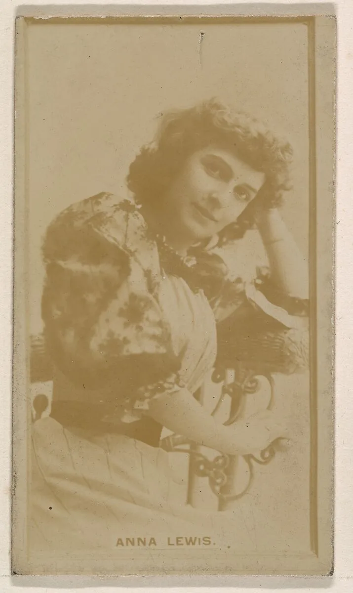 Anna Lewis, from the Actresses series (N245) issued by Kinney Brothers to promote Sweet Caporal Cigarettes — Kinney Brothers Tobacco Company