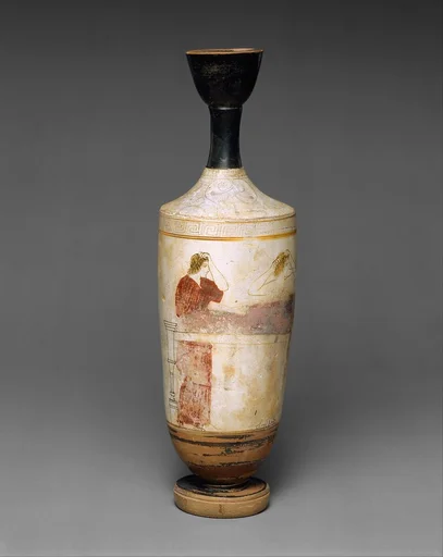 Terracotta lekythos (oil flask)