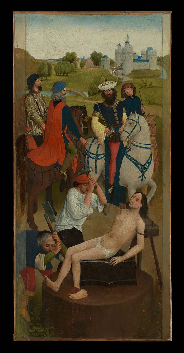The Martyrdom of Saint Adrian; The Martyrdom of Two Saints, Possibly Ache and Acheul — Northern French Painter