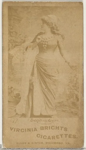 Card 277, Sophie Gyre, from the Actors and Actresses series (N45, Type 1) for Virginia Brights Cigarettes