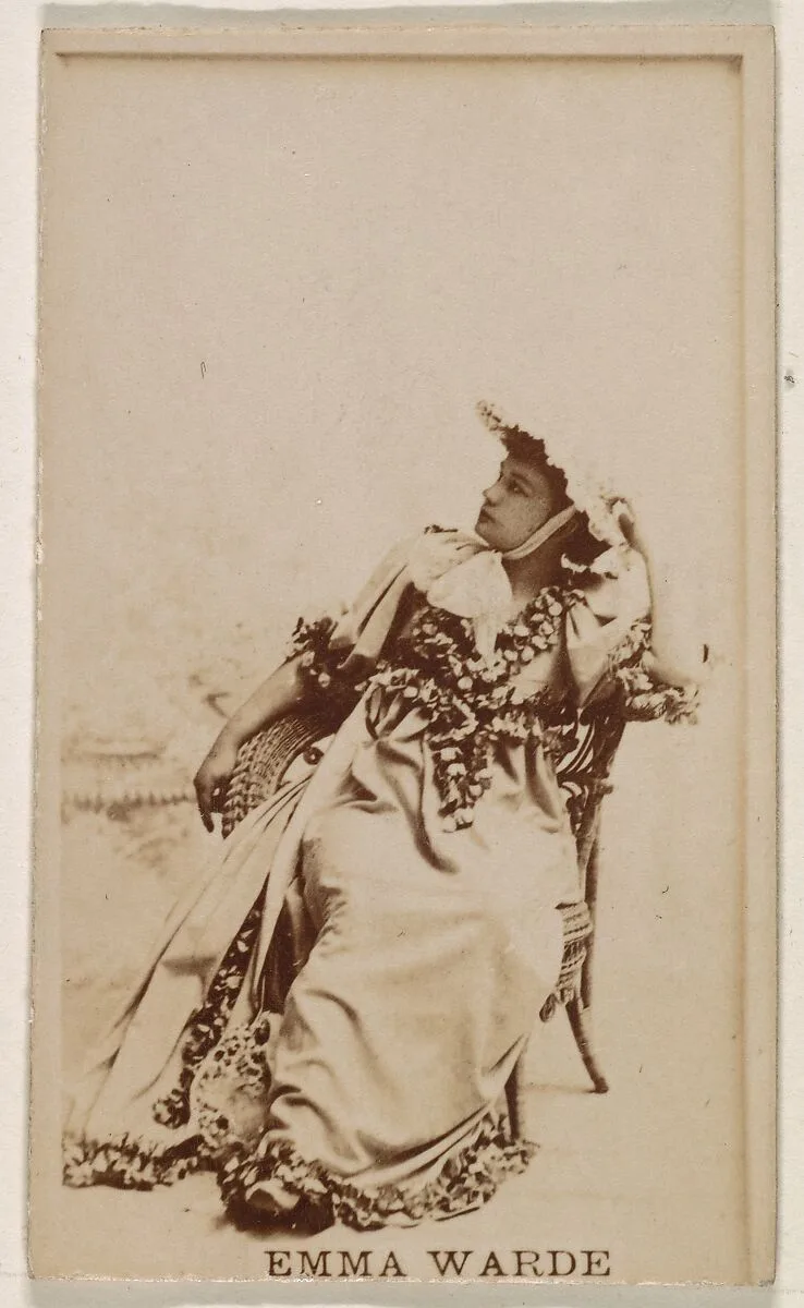 Emma Warde, from the Actresses series (N245) issued by Kinney Brothers to promote Sweet Caporal Cigarettes — Kinney Brothers Tobacco Company
