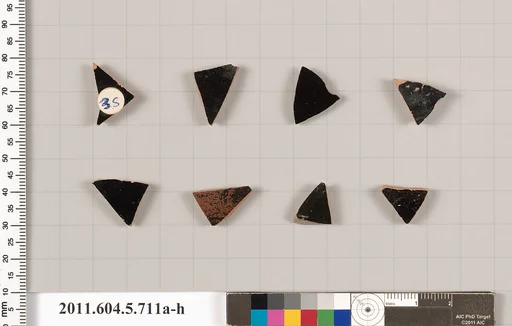 Terracotta fragments of kylikes (drinking cups)