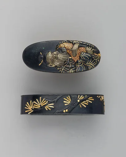 Sword-Hilt Collar and Pommel (Fuchigashira)