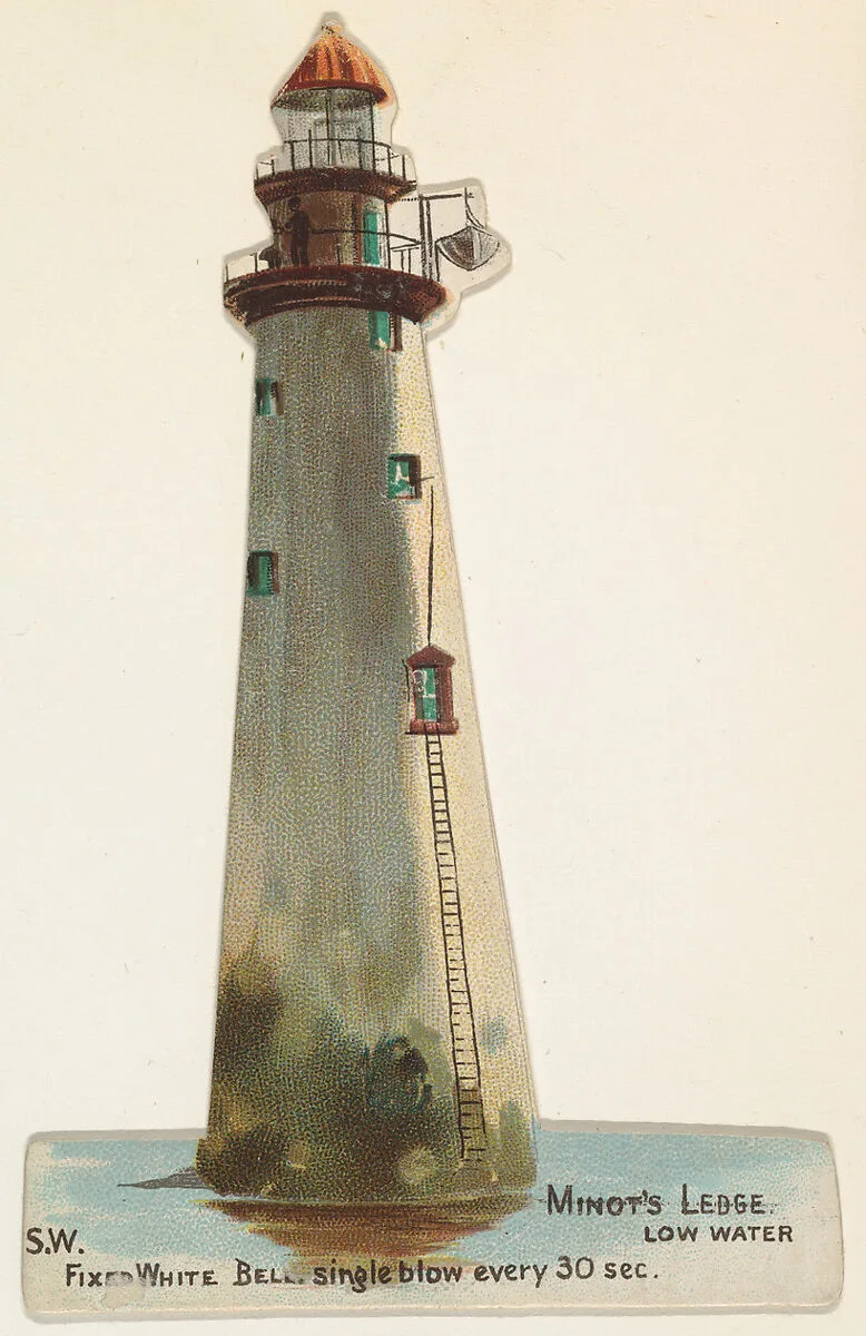 Minot's Ledge, from the Lighthouses series (N119) issued by Duke Sons & Co. to promote Honest Long Cut Tobacco — W. Duke, Sons & Co.|The Giles Company