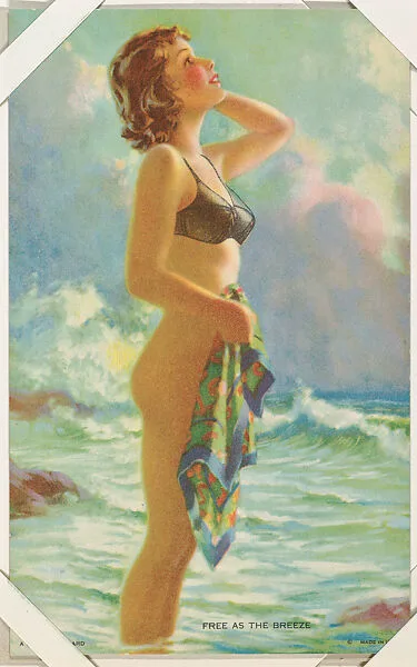 Free As The Breeze from Glamour Girls series (W424) — International Mutoscope Reel Company