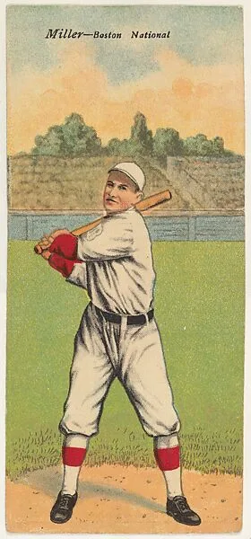 Miller, Boston, National League, from the Mecca Double Folder series (T201) — Mecca Cigarettes