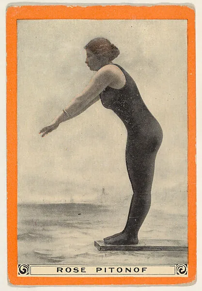 Rose Pitonof, No. 5, Sculling in the Water, from the Champion Women Swimmers series (T221), issued by Pan Handle Scrap — Pan Handle Scrap Company