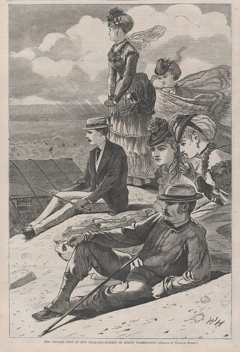 The Coolest Spot in New England – Summit of Mount Washington Homer (from "Harper's Bazar," Vol. III) — Winslow Homer