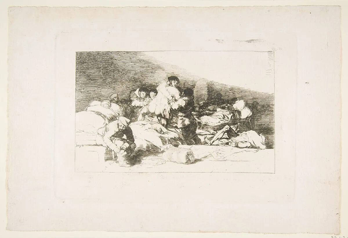 Plate 25 from "The Disasters of War" (Los Desastres de la Guerra): 'These too' (Tambien estos) — Goya (Francisco de Goya y Lucientes)
