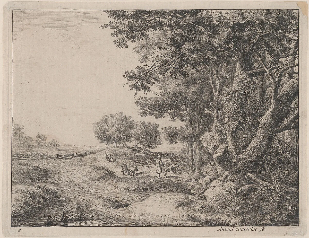 A Peasant with a Shovel — Anthonie Waterloo