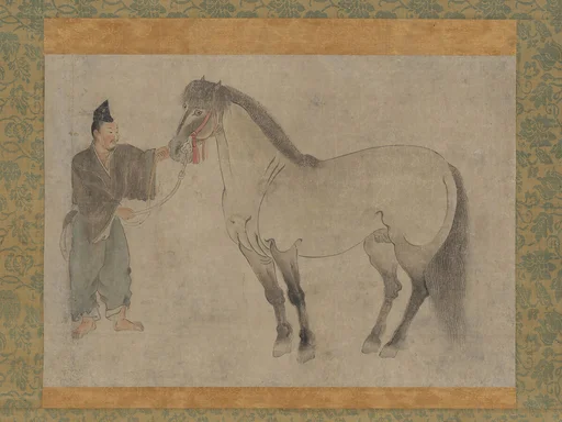 駿馬図 (断簡)|Horse and Groom