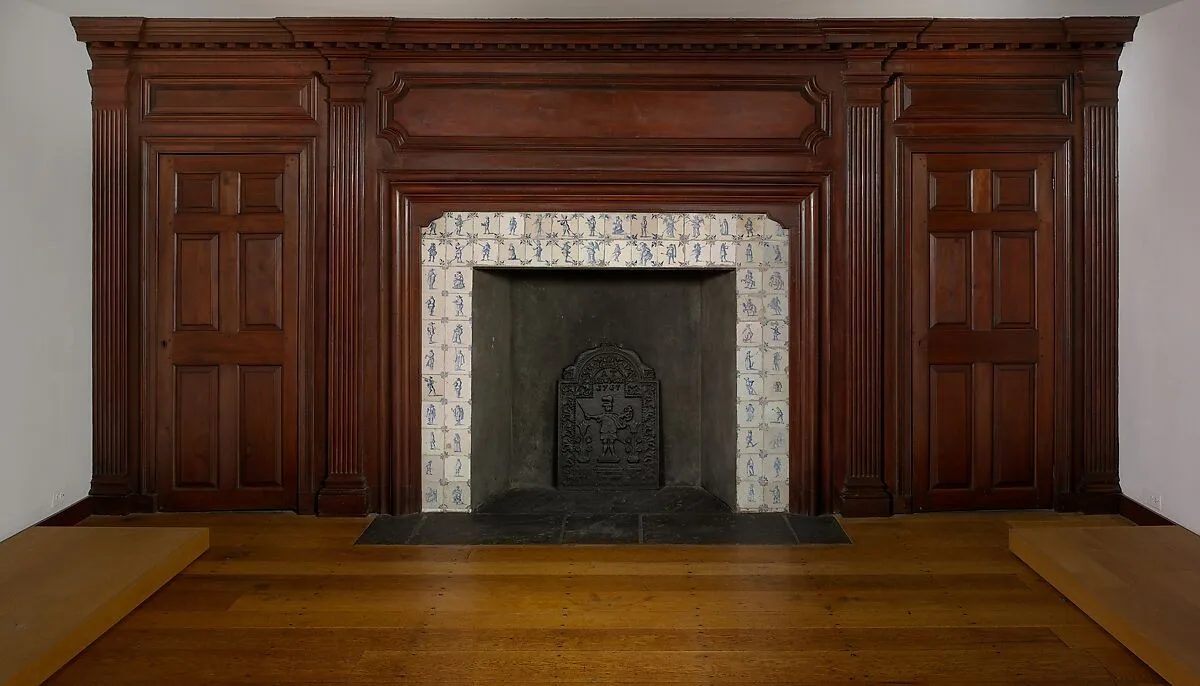 Fireplace wall paneling from the Benjamin Hasbrouck House — Unknown