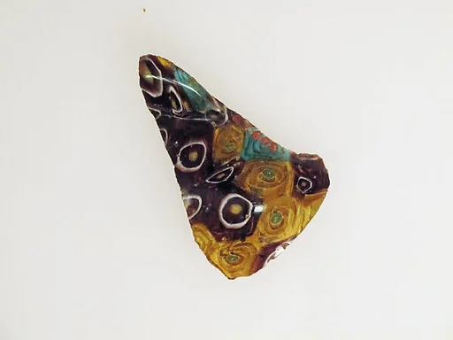 Glass mosaic carinated bowl fragment
