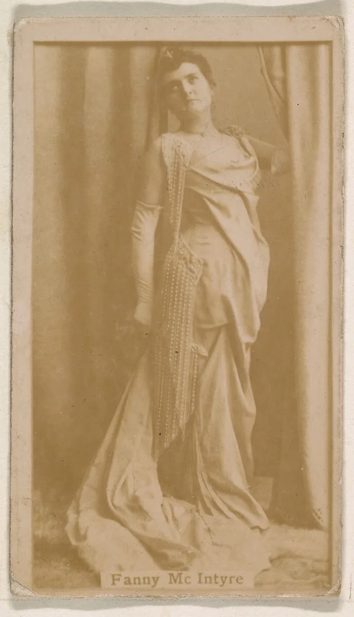 Fanny McIntyre, from the Actresses series (N245) issued by Kinney Brothers to promote Sweet Caporal Cigarettes — Kinney Brothers Tobacco Company