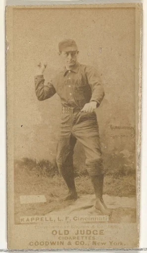 Henry "Heinie" Kappel, Left Field, Cincinnati, from the Old Judge series (N172) for Old Judge Cigarettes