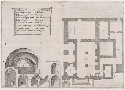 11th Plate, from Trattato delle Piante & Immagini de Sacri Edifizi di Terra Santa (Treatise of the Plans & Images of the Sacred Buildings of the Holy Land)