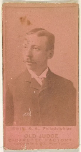 Arthur Albert "Doc" Irwin, Shortstop, Philadelphia, from the Old Judge series (N172) for Old Judge Cigarettes