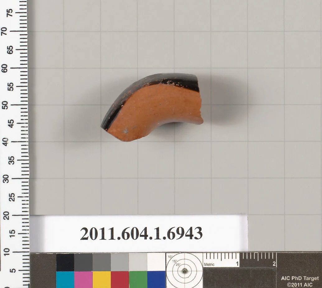 Terracotta fragment of a kylix (drinking cup) — Unknown