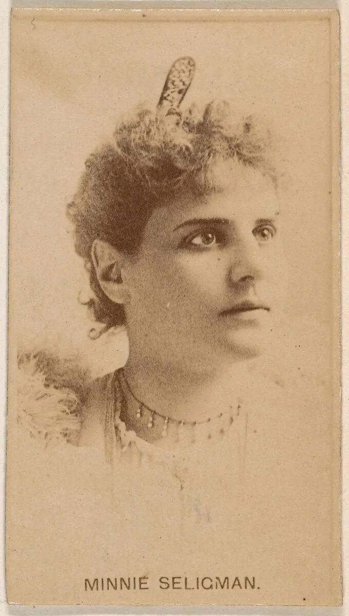 Minnie Seligman, from the Actresses series (N245) issued by Kinney Brothers to promote Sweet Caporal Cigarettes — Kinney Brothers Tobacco Company