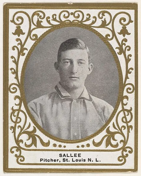 Sallee, Pitcher, St. Louis, National League, from the Baseball Players (Ramlys) series (T204) issued by the Mentor Company to promote Ramly and T.T.T. Turkish Cigarettes — Carl Homer Studios, Boston|Mentor Company, Boston