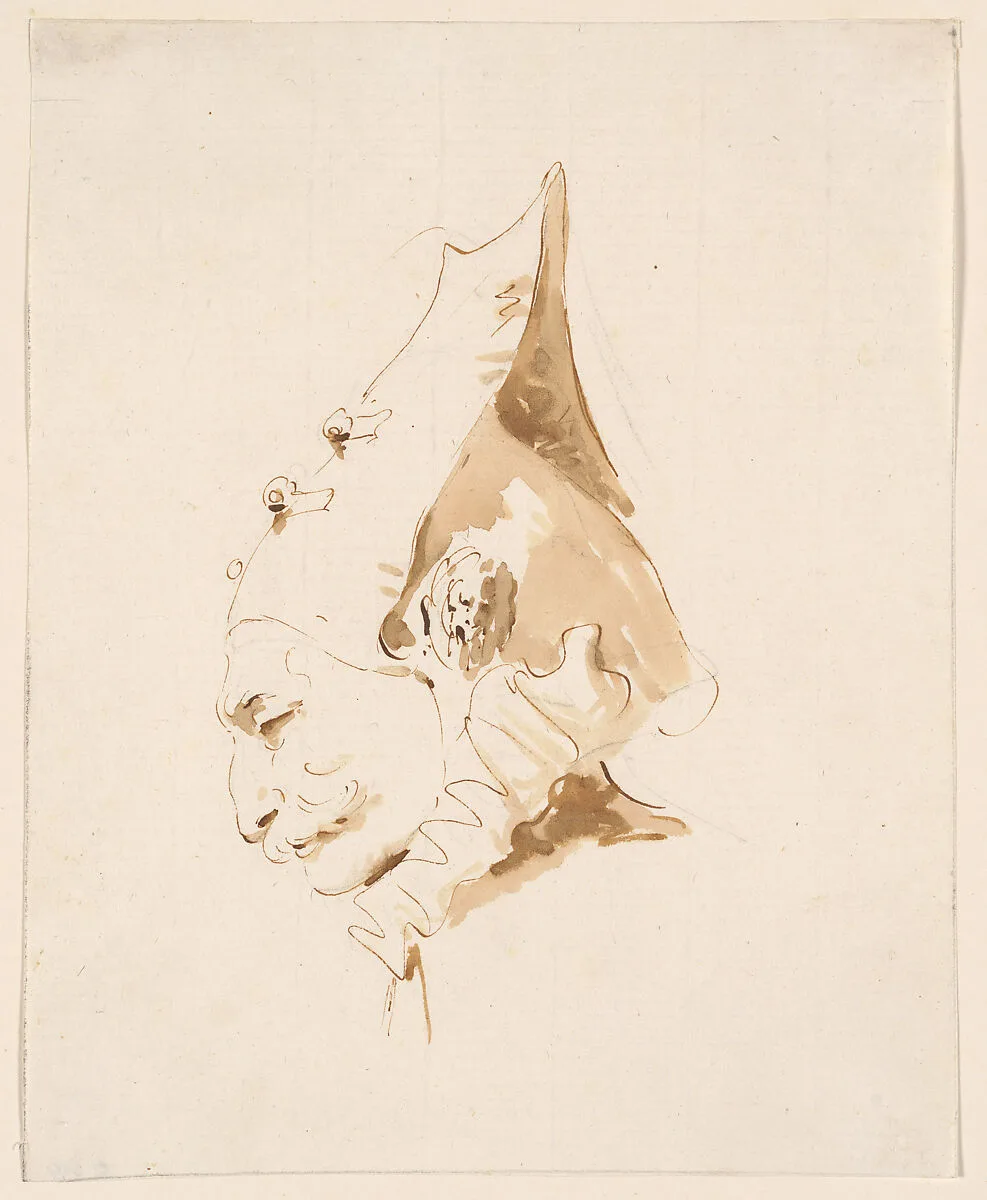 Head of a Man in Profile to the Left — Giovanni Battista Tiepolo