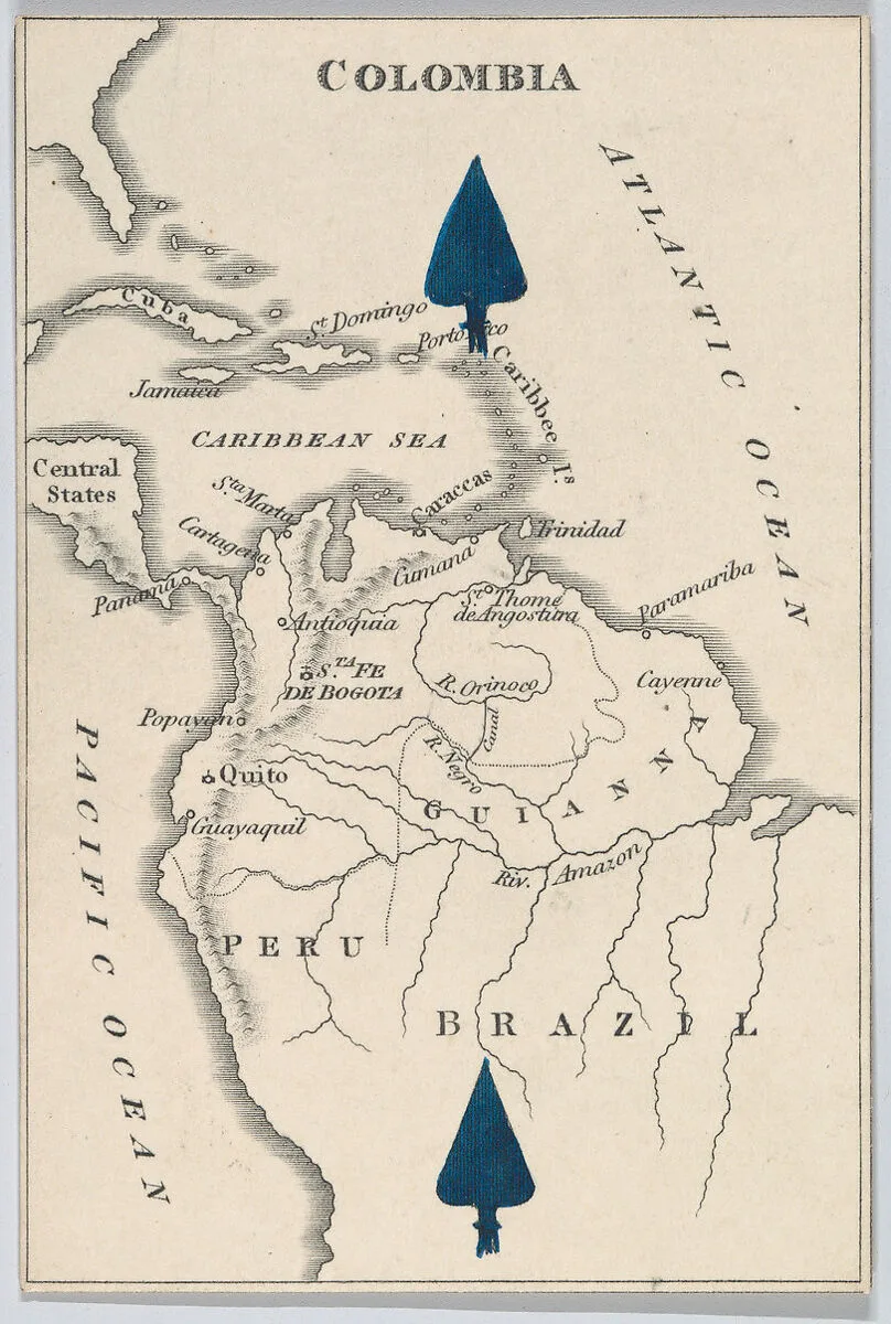 Colombia, from "Court Game of Geography" — William and Henry Rock