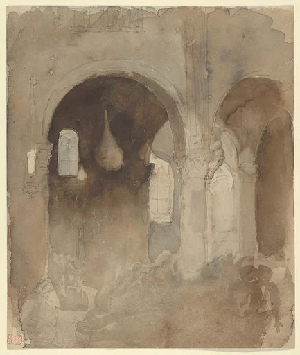 Interior of the Church of Valmont Abbey