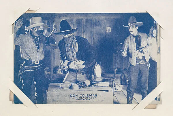 Don Coleman in "the Black Ace" from Western Stars or Scenes Exhibit Cards series (W412) — Unknown