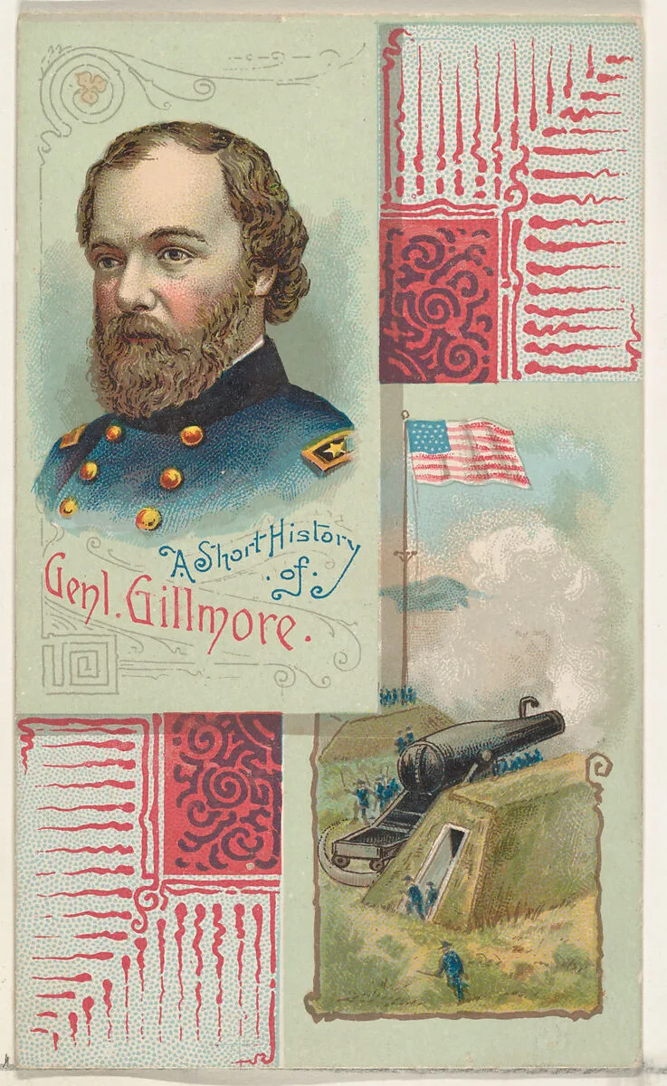 A Short History: General Quincy Adams Gillmore, from the Histories of Generals series (N114) issued by W. Duke, Sons & Co. to promote Honest Long Cut Smoking and Chewing Tobacco — W. Duke, Sons & Co.|Knapp & Company