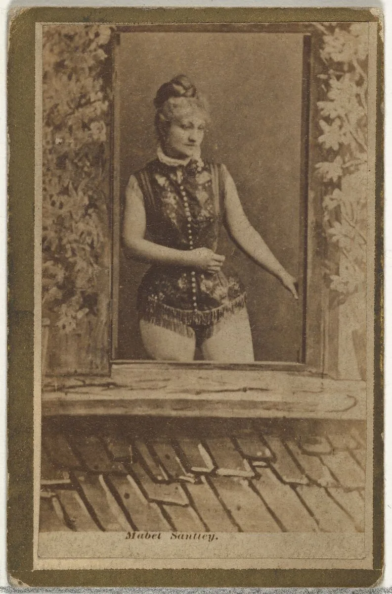 Mabel Santley, from the Actresses and Celebrities series (N60, Type 2) promoting Little Beauties Cigarettes for Allen & Ginter brand tobacco products — Allen & Ginter