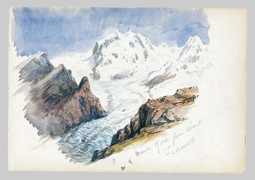 Monte Rosa from Hornli, Zermatt (from "Splendid Mountain Watercolours" Sketchbook)