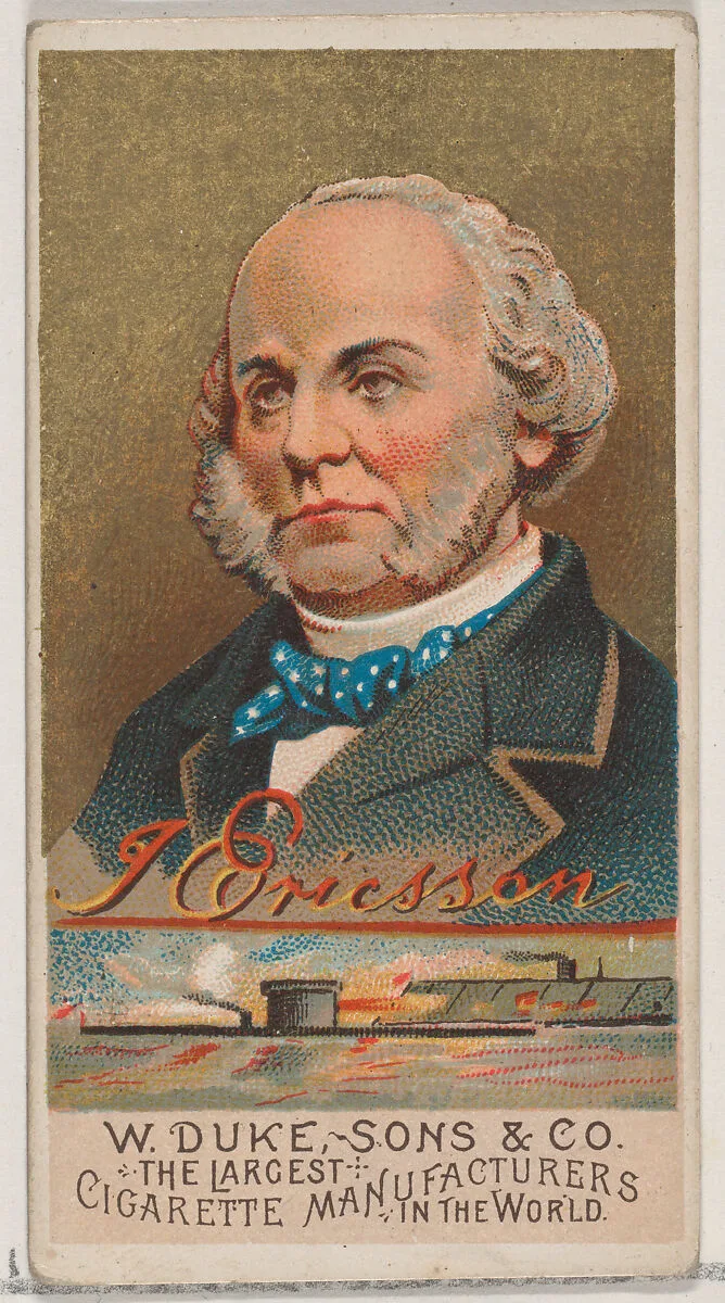 J. Ericsson, from the series Great Americans (N76) for Duke brand cigarettes — W. Duke, Sons & Co.