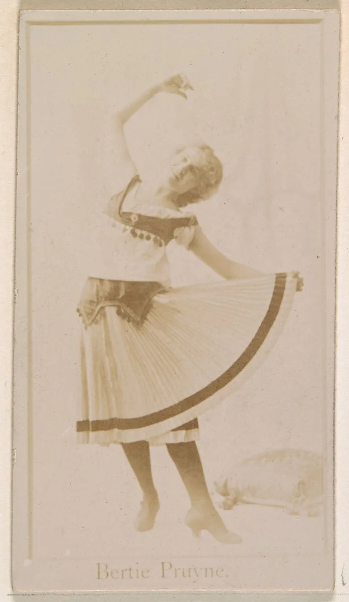 Bertie Pruyne, from the Actresses series (N245) issued by Kinney Brothers to promote Sweet Caporal Cigarettes — Kinney Brothers Tobacco Company