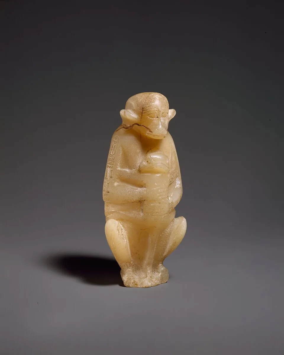 Vase in the Shape of a Mother Monkey with Her Offspring — Unknown