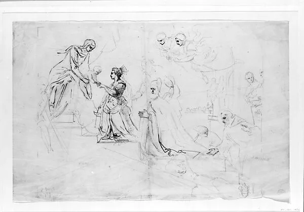Mystical Marriage of St. Catherine Attended by Doge Francesco Donato — John Singer Sargent|Jacopo Tintoretto (Jacopo Robusti)
