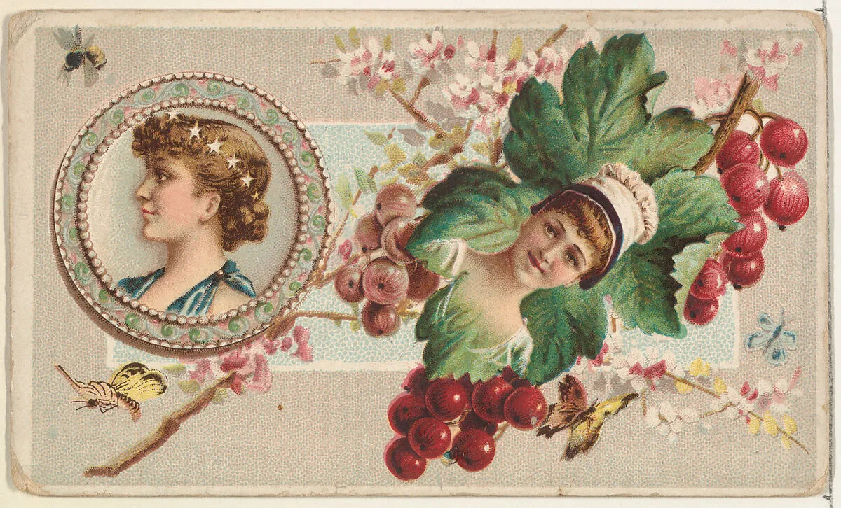 Currants and Serving Plate, from the Miniature Novelties series (N120) issued by Duke Sons & Co. to promote Honest Long Cut Tobacco — Donaldson Brothers|W. Duke, Sons & Co.