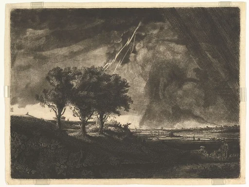The Three Trees, after Rembrandt