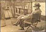 [Walker Evans Seated on Rooftop]