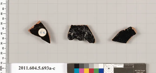 Terracotta fragments of kylikes (drinking cups)