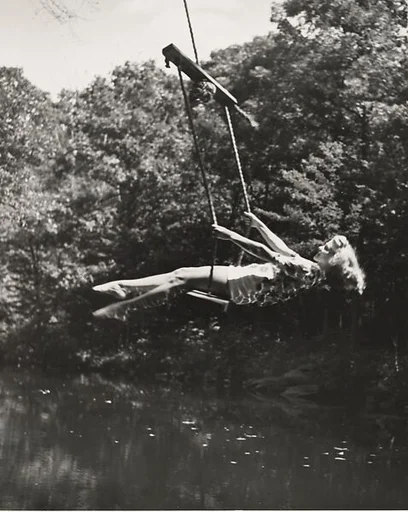 [Woman on Swing, Horizontal]
