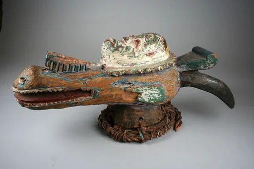 Headdress: Horned Animal Head and Mask